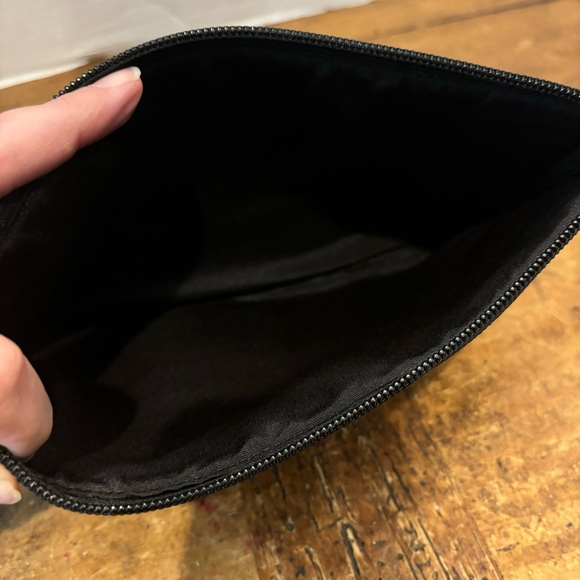 COACH BLACK LEATHER CORNER ZIP WRISTLET WALLET PURSE BAG - Picture 4 of 6